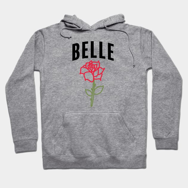 Belle with Simple Rose Hoodie by Geek Tees